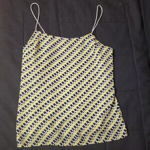 Banana Republic Navy & Yellow Spaghetti Strap Cami - Size 0